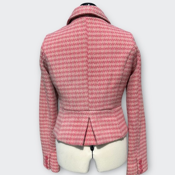 Vintage ABERCROMBIE & FITCH Wool Plaid Jacket Blazer Legally Blonde Y2K Pink M - Picture 5 of 10